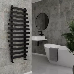   Wasserburg OVALE BLACK/fekete Törölközőszárító radiátor 120x60 20-25936W
