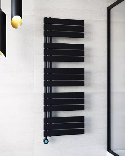 Wasserburg CRISTA BLACK Törölközőszárító radiátor 140x50