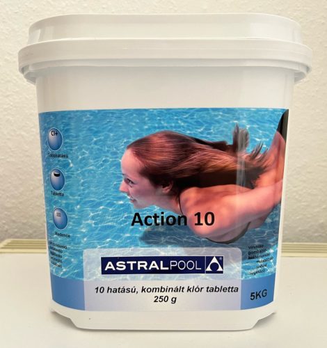 AstralPool Action 10 Medence Fertőtlenítő Tabletta, 5 kg