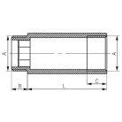 Sárgaréz csaphosszabbító, toldó 1/2"x10mm