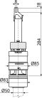 Alcadrain/Alcaplast Öblítőszelep alacsonyan elhelyezett A93 tartályhoz A07