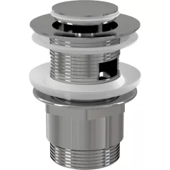   Alcadrain/Alcaplast CLICK/CLACK mosdó leeresztő 5/4", túlfolyóval, fémből, kis dugóval A39
