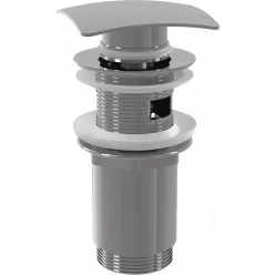   Alcadrain/Alcaplast CLICK/CLACK mosdó leeresztő 5/4", túlfolyóval, fémből, szögletes dugóval A393
