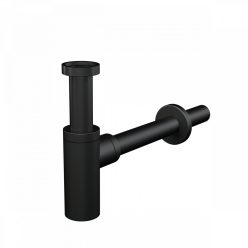   Alcadrain /Alcaplast DESIGN mosdószifon, DN32 csatlakozóval fém, fekete-matt, kerek A400BLACK