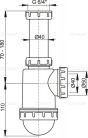 Alcadrain /Alcaplast Mosogató szifon leeresztő nélkül 6/4" hollandi anyával A443-DN50/40