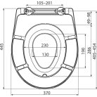 Alcadrain /Alcaplast Univerzális WC ülőke integrált betéttel, Duroplast A603