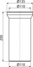 AlcaDrain WC csatlakozó – 250 mm toldócső A91-250