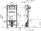 Alcadrain /Alcaplast WC tartály falsík alatti szerelés, szerelőkerettel AM101/1120 SÁDROMODUL