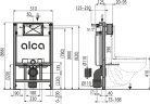 Alcadrain /Alcaplast WC tartály falsík alatti szerelés, szerelőkerettel AM101/850 SÁDROMODUL