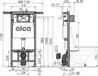 Alcadrain /Alcaplast WC tartály falsík alatti szerelés, szerelőkerettel AM102/1120 JÁDROMODUL (panellakások)