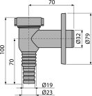 Alcadrain/Alcaplast Külső mosógép szifon, króm APS1