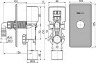 Alcadrain/Alcaplast Falba szerelhető rozsdamentes légbeszívós mosógép szifon, DN40 és DN50 APS3P