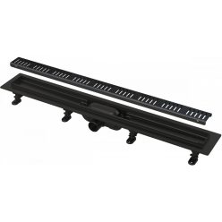   Alcadrain /Alcaplast zuhanyfolyóka rozsdamentes ráccsal, fekete-matt APZ10BLACK-950 M
