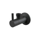 Alcadrain/Alcaplast Sarokszelep szűrővel 1/2"-3/8", kerek, fekete-matt, ARV001-BLACK