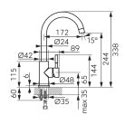 FERRO Camira Inox - konyhai csaptelep BCR4