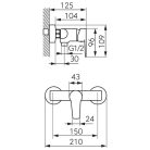 FERRO Ritto Black - Zuhanycsaptelep BTR7BL