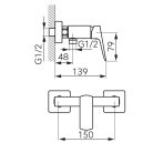 FERRO VITTO BLACK VERDELINE - Zuhanycsaptelep BVI7VLBL