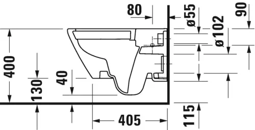 DURAVIT D-NEO WC SZETT DURAFIX RÖGZÍTÉSSEL /257709 WC + 002169 ÜLŐKE/