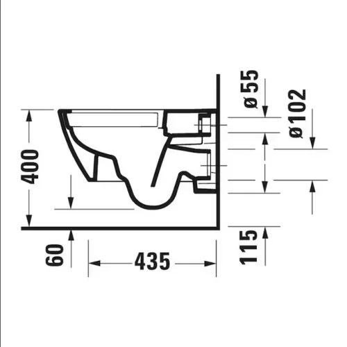 DURAVIT no.1 fali wc szett /wc csésze + soft close ülőke/ 4,5l öblítés