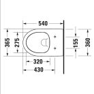 DURAVIT no.1 fali wc szett /wc csésze + soft close ülőke/ 4,5l öblítés