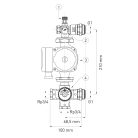 Ferro 25 40-130 keringetőszivattyú szabályzó szett padlófűtésre 1", Kv 2,4 m3/h