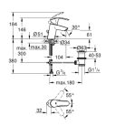 Grohe Eurosmart Egykaros mosdócsaptelep 1/2″ S-es méret 33 265 002