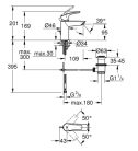 Grohe Eurosmart Egykaros mosdócsaptelep 1/2″ S-es méret  33 265 003