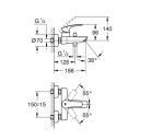 Grohe Eurosmart egykaros kádcsaptelep 33300003