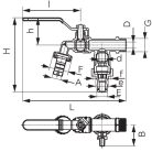 FERRO Kerti csap két kimenettel, 1/2"-3/4" , F-Comfort, KCD1