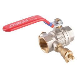   Ferro F-Power golyóscsap kézi légtelenítővel és dugóval 1/2" KFPW1