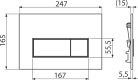 Alcadrain /Alcaplast Nyomólap a falsík alatti szerelési rendszerekhez, fekete-matt M578