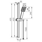 FERRO Sinus - Rudas zuhanyszett N170B