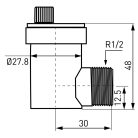 Ferro Sarok automata légtelenítő 1/2", króm O15ASB2