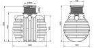 ROTO RoTerra 1400 2200L eső, csapadékvíz és szennyvízgyűjtő tároló tartály