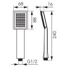 FERRO Sinus Black/Fekete kézizuhany S170BL-B