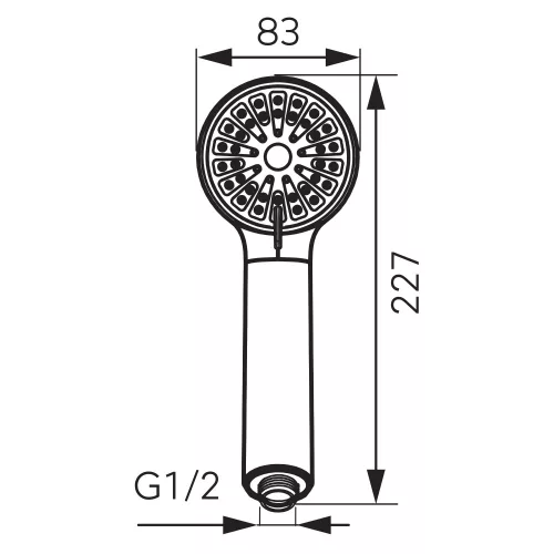 FERRO  Cortessa Black/Fekete kézizuhany S330BL-B