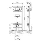 SCHELL WC Tartály MONTUS C 120cm, tartó-szettel és zajvédővel, gipszkartonhoz