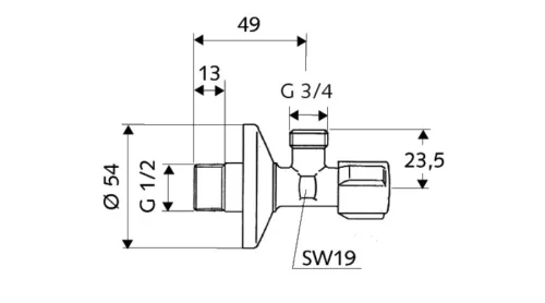SCHELL Mosógépcsap 1/2"-3/4" COMFORT