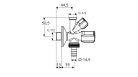 SCHELL Comfort kombinált sarokszelep 1/2"-1/2"-3/4"