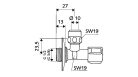 SCHELL Sarokszelep COMFORT 1/2"-3/8" MINI