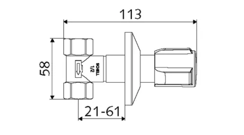 SCHELL Csempeszelep 1/2"