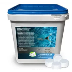 Rapidmini klór 20 grammos tabletta Brillant Pool 5 kg