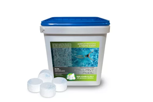 Mini-kombi klór 20 grammos tabletta Brillant Pool 5 kg