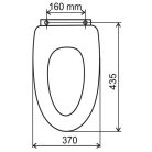 FERRO Kagylómintás WC ülőke, Soft Close, Lecsapósgátló, MDF fém-króm rögzítőelemmel, WC/SOFTMUSLELY