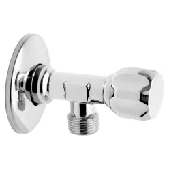   FERRO Sarokcsap takarórozettával és fém tekerőgombbal 1/2"-3/4",  Z1234G