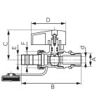 Ferro F-Comfort kazántöltő-ürítő szelep, tömlővéggel, kupakkal, KM, 3/8" ZSUN10